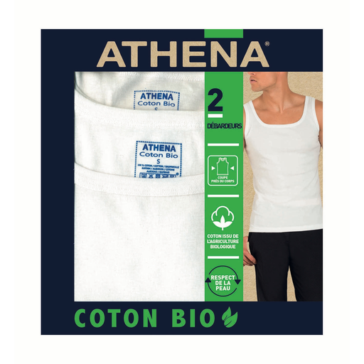 [3106435170039] ATHENA 2 Camisolas de Alças Homem Algodão Bio pack de 2