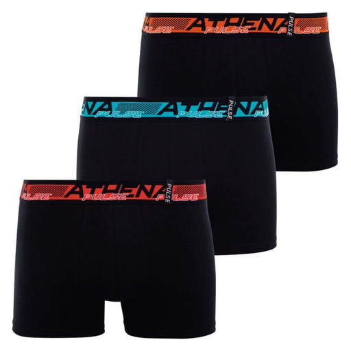 [3106435811161] ATHENA 3 Men's Boxers Pulse Black T6