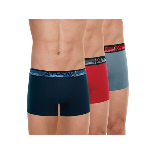 [3106435811284] ATHENA 3 Boxers Pulse Homem Marinho/Vermelho/Cinzento T8