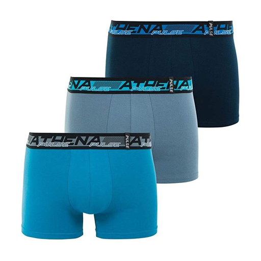 [3106435811345] ATHENA 3 Boxers Pulse Homem Azul/Cinzento/Marinho T4