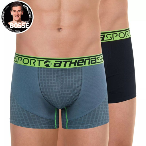 [3106439564070] ATHENA 2 Men's Running Boxers Diamond Print-Black T7