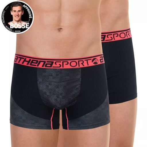 [3106439564179] ATHENA 2 Men's Running Boxers Printed Cross-Black Size 7