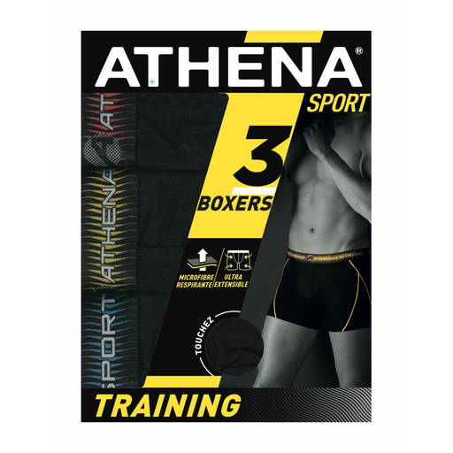 [3106439564421] ATHENA 3 boxers homme Training lote de 3 boxers