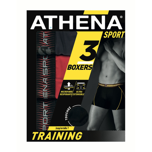 [3106439564520] ATHENA 3 boxers homme Training le lot de 3 boxers
