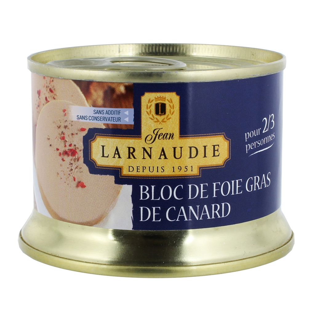JEAN LARNAUDIE Bloque de foie gras de pato 130 g