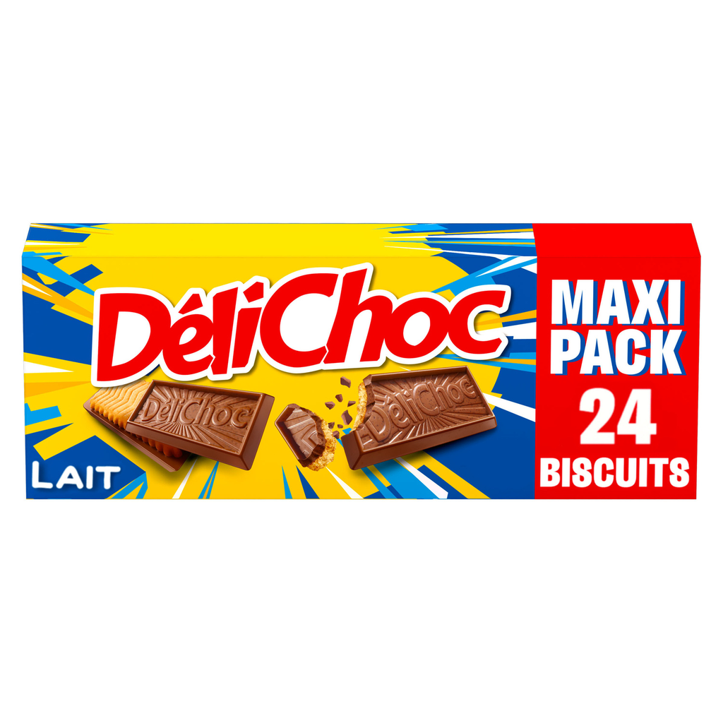 DELICHOC Milk chocolate coated crunchy shortbread biscuits 300 g