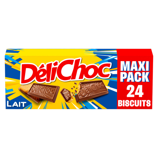[3116430006509] DELICHOC Bolachas amanteigadas com cobertura de chocolate de leite 300 g