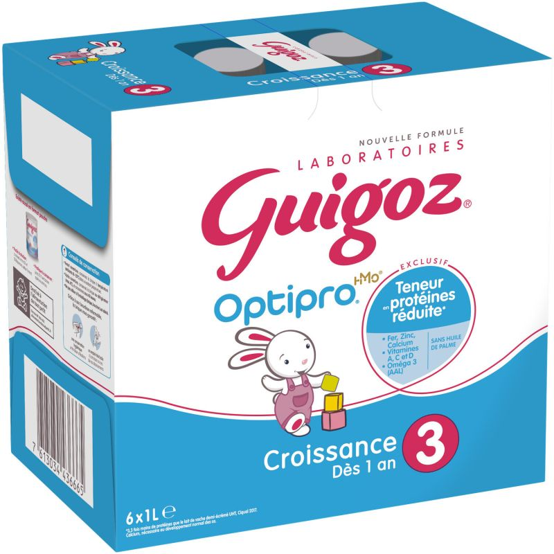Guigoz Baby Liquid Milk From 1 Year: 6 Tetra Paks of 1 L