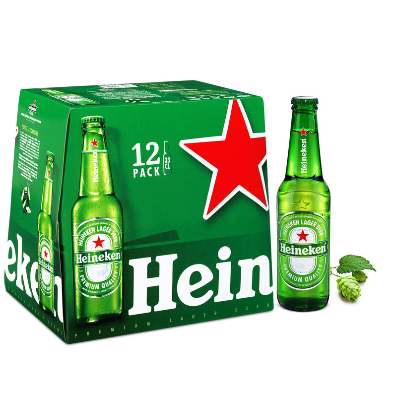 Heineken Bière Blonde De Prestige 5% : Le Pack 12 Bouteilles 33Cl