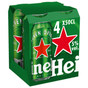 HEINEKEN Cerveza rubia 5°, aluminio 4 x 50 cl