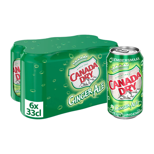 [3124480000415] CANADA DRY Soda Ginger Ale saveur gingembre 6x33cl