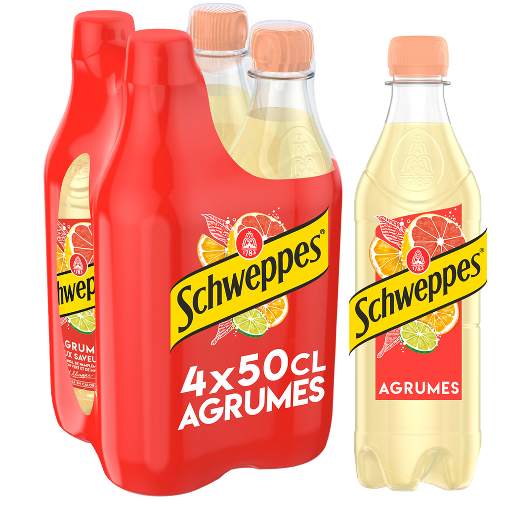 SCHWEPPES Citrus Flavored Soda 4 x 50 cl
