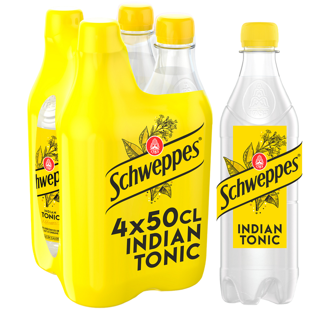 SCHWEPPES Indian Tonic carbonated drink 4 x 50 cl