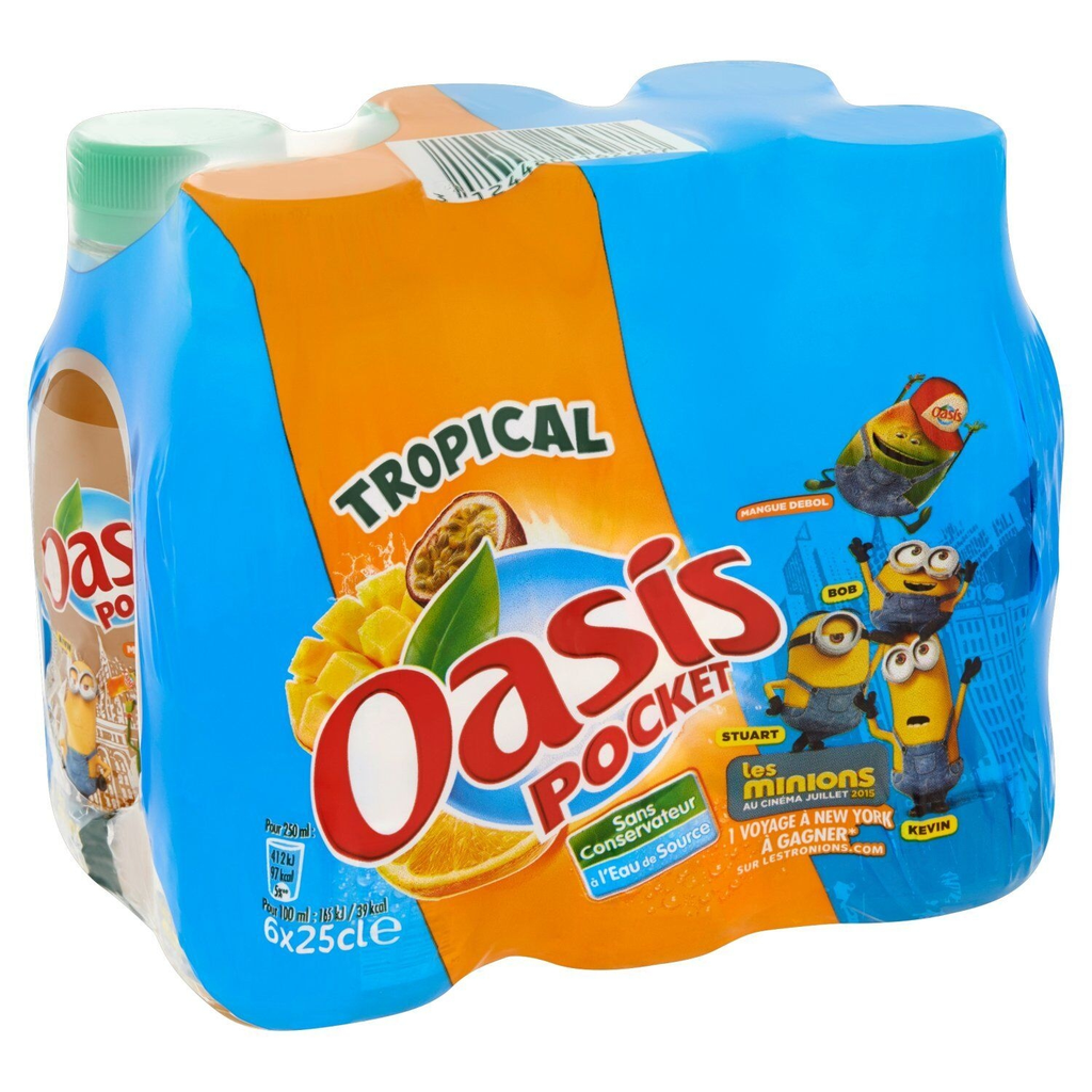 OASIS Bebida de frutos sabor tropical 6 x 25 cl