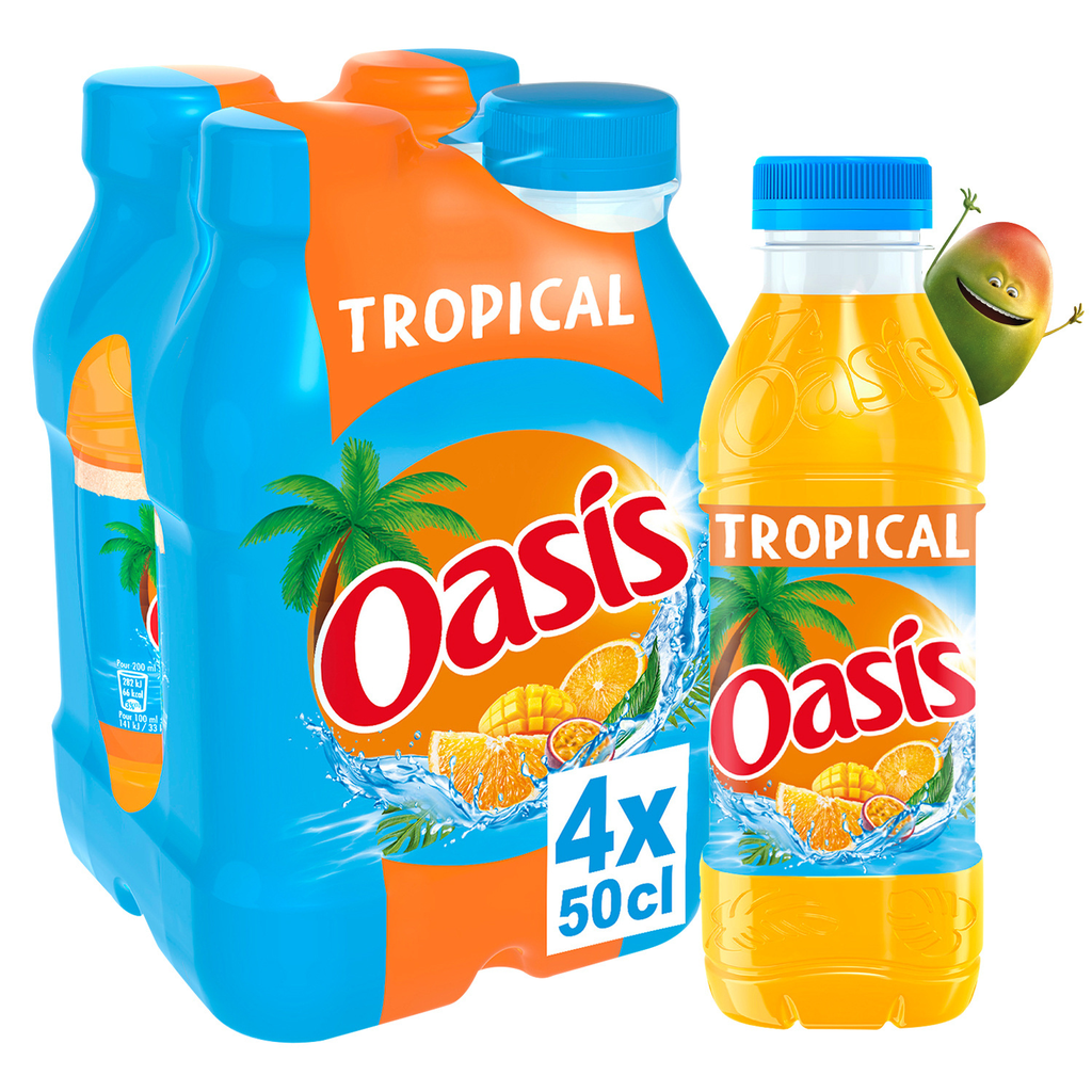 OASIS Boisson aux fruits Tropical 4 x 50 cl