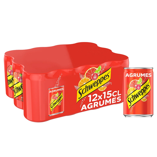 [3124480170149] SCHWEPPES Bebida gaseificada sabor 4 citrinos mini 12 x 15 cl