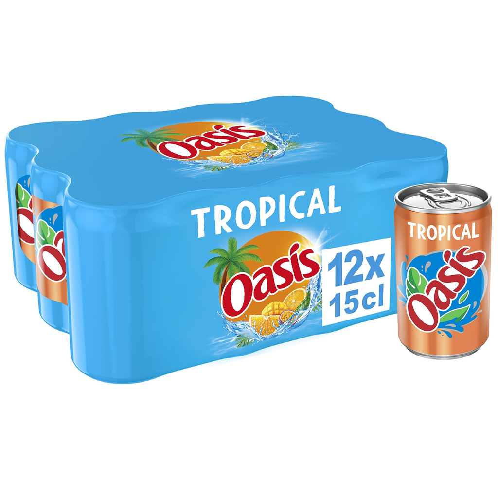 OASIS Bebida de frutas sabor tropical 12 x 15 cl