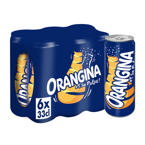 [3124480184337] ORANGINA Soda à l'orange 6 x 33 cl
