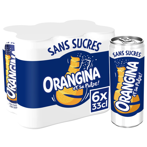 [3124480185082] ORANGINA Refrigerante Sem Açúcar de Laranja 6 x 33 cl