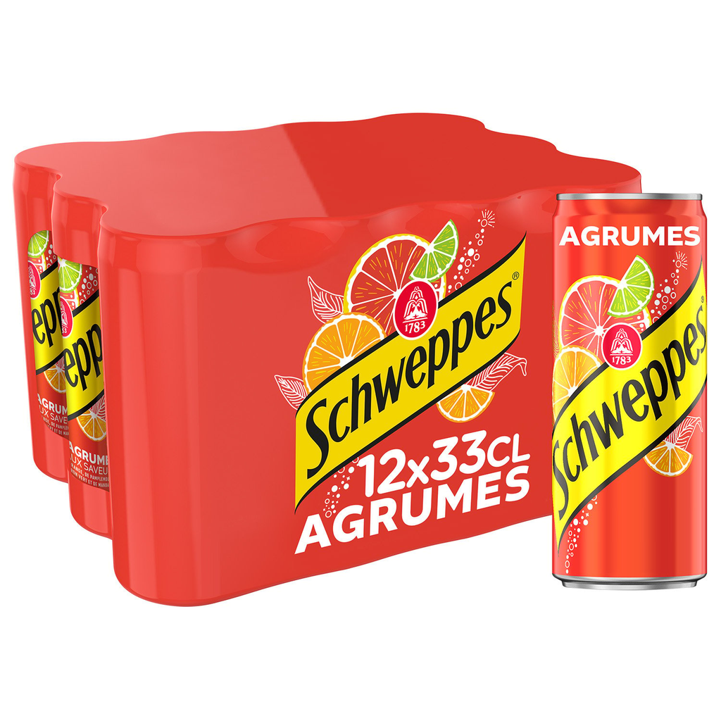 SCHWEPPES Citrus Flavoured Carbonated Drink 12 x 33 cl
