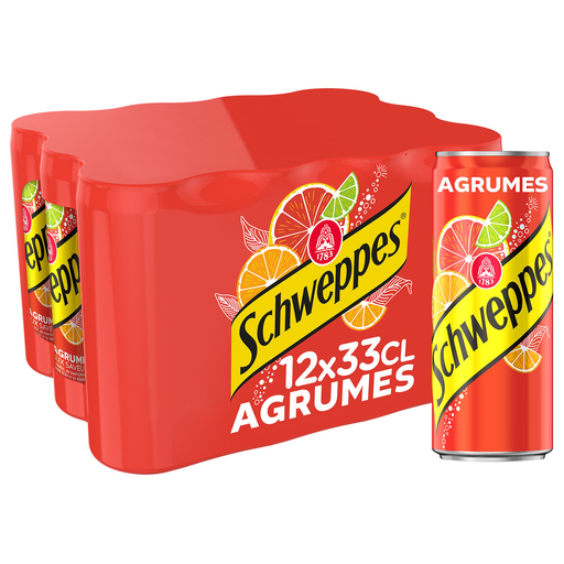 [3124480186959] SCHWEPPES Bebida gaseificada sabor Citrinos 12 x 33 cl