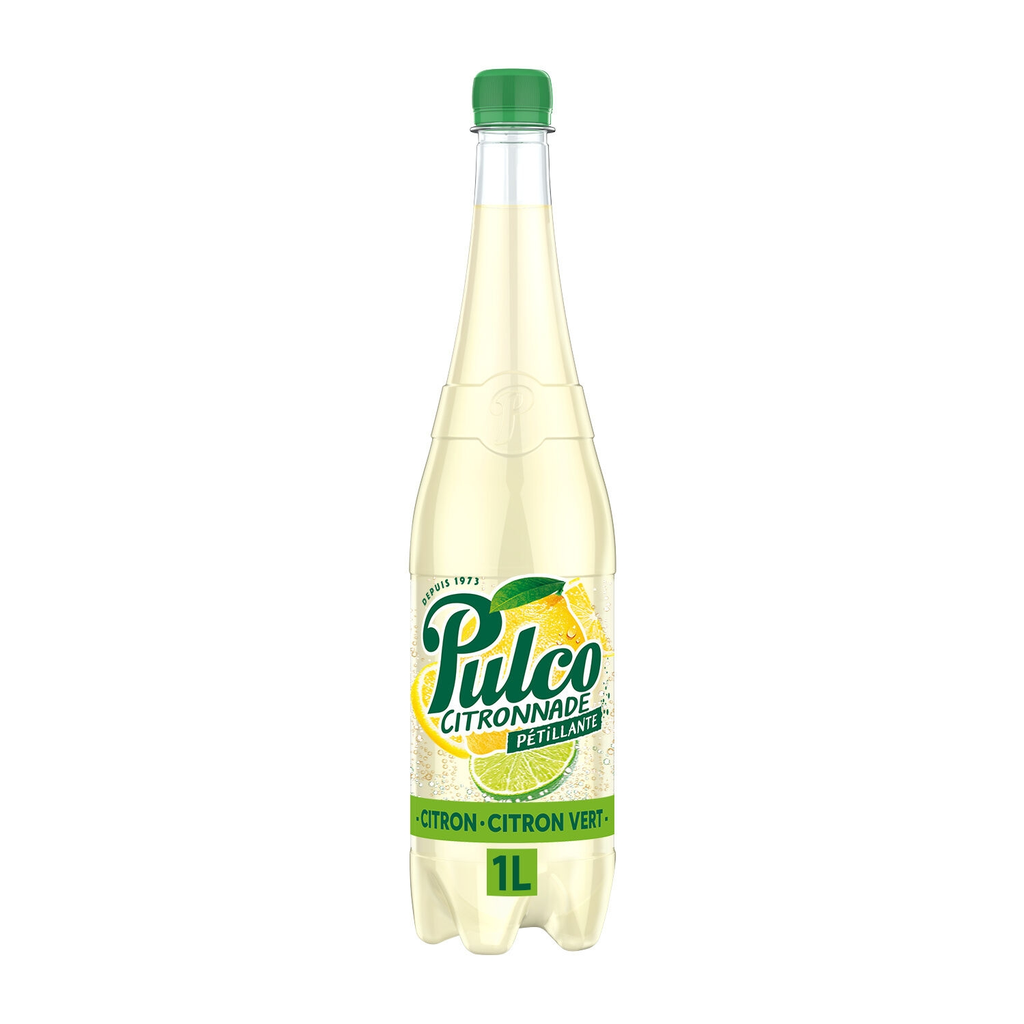 PULCO Boisson citronnade pétillante au citron et citron vert 1 L