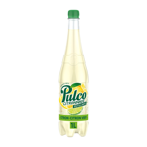 [3124480188700] PULCO Boisson citronnade pétillante au citron et citron vert 1 L