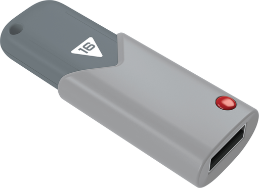 [3126170127402] EMTEC Click USB 2.0 Flash Drive 16GB Grey
