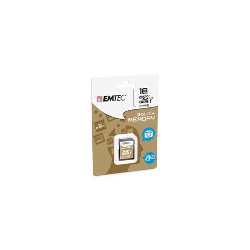 [3126170142078] EMTEC SDHC Memory Card 16GB Class 10 Gold