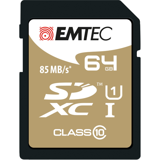 [3126170142092] EMTEC Carte Mémoire Flash SDXC 64 Go Classe 10