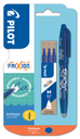 PILOT Caneta roller FriXion Ball tinta azul apagável ponta média + 3 recargas