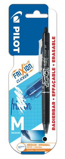 [3131910212133] PILOT Roller rétractable Ball Frixion Clicker rechargeable noir le stylo