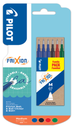 PILOT 6 recharges pour roller Frixion effaçable pointe moyenne assortis