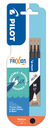 PILOT Recharges Fri Xion encre noire effaçable pointe moyenne 3 recharges