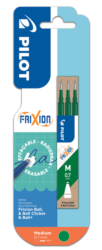 [3131910637776] PILOT Recambios Fri Xion Tinta Verde Borrable Punta Media 3 recambios
