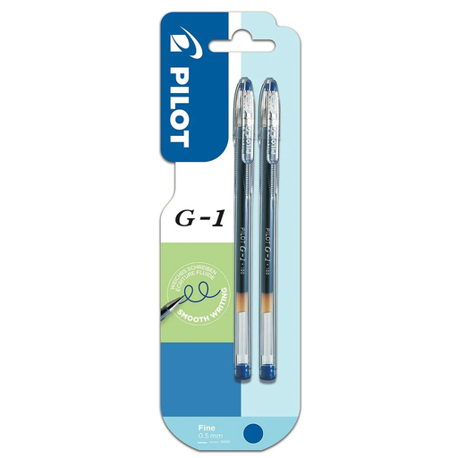 [3131917246209] PILOT G-1 Gel Ink Rollerball Pen, blue, 2 units