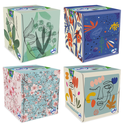 [3133200153102] LOTUS White Cube Tissues Random Design 48 tissues