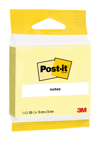 [3134375234535] POST Post-it® Note Pad 100 sheets yellow 76mm x 76mm