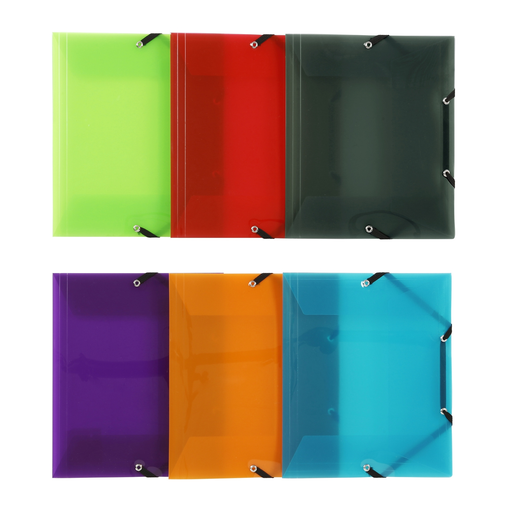 [3135251104836] VIQUEL Carpeta de 3 solapas con gomas 17 x 22 cm en propyglass