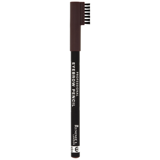 [5012874026708] RIMMEL Lápiz de Cejas Larga Duración Tono Dark Brown (001) + Cepillo