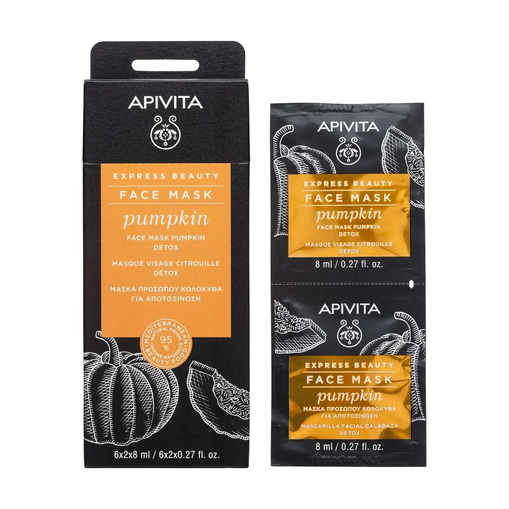 APIVITA Express Beauty Pumpkin Detox Face Mask 2x8ml