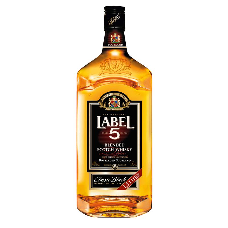 Label 5 Whisky Scotch Classic Black 40% : La Bouteille De 1,5L