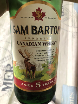 Sam Barton Whisky Canadien 5 A 40%V Bouteille 1L