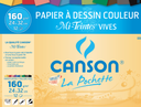 Canson Pochette Papier À Dessin Couleur Mi Teintes Vives 12 Feuilles 24X32 Cm 160G