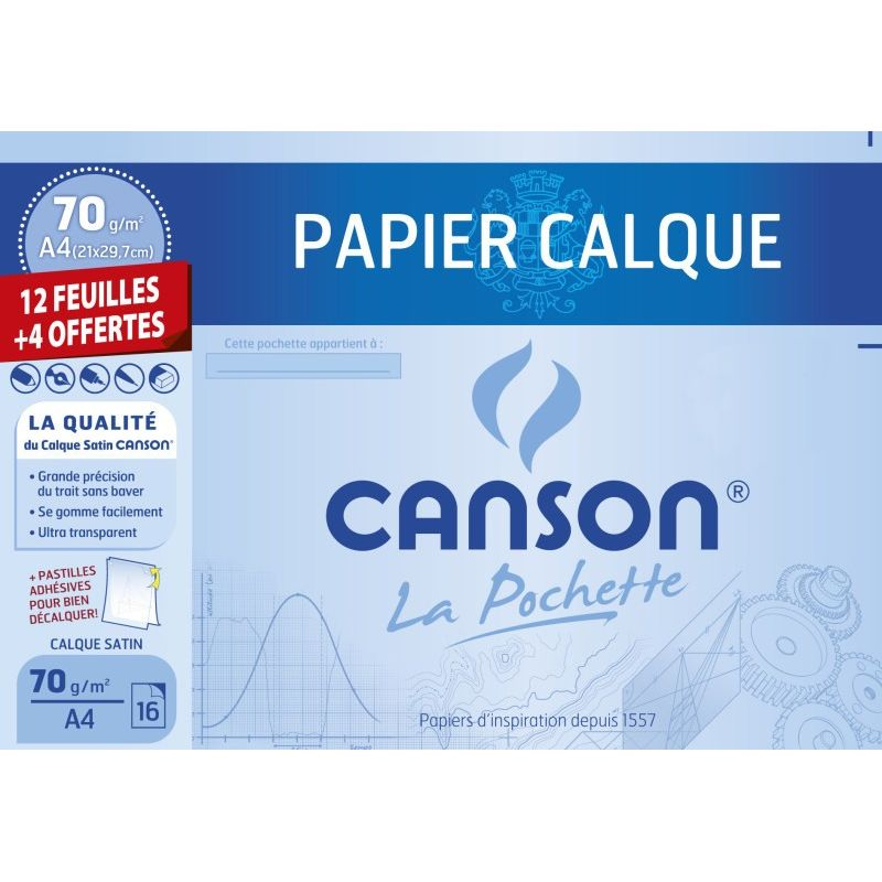 Canson Calque 12 F. A4 70G