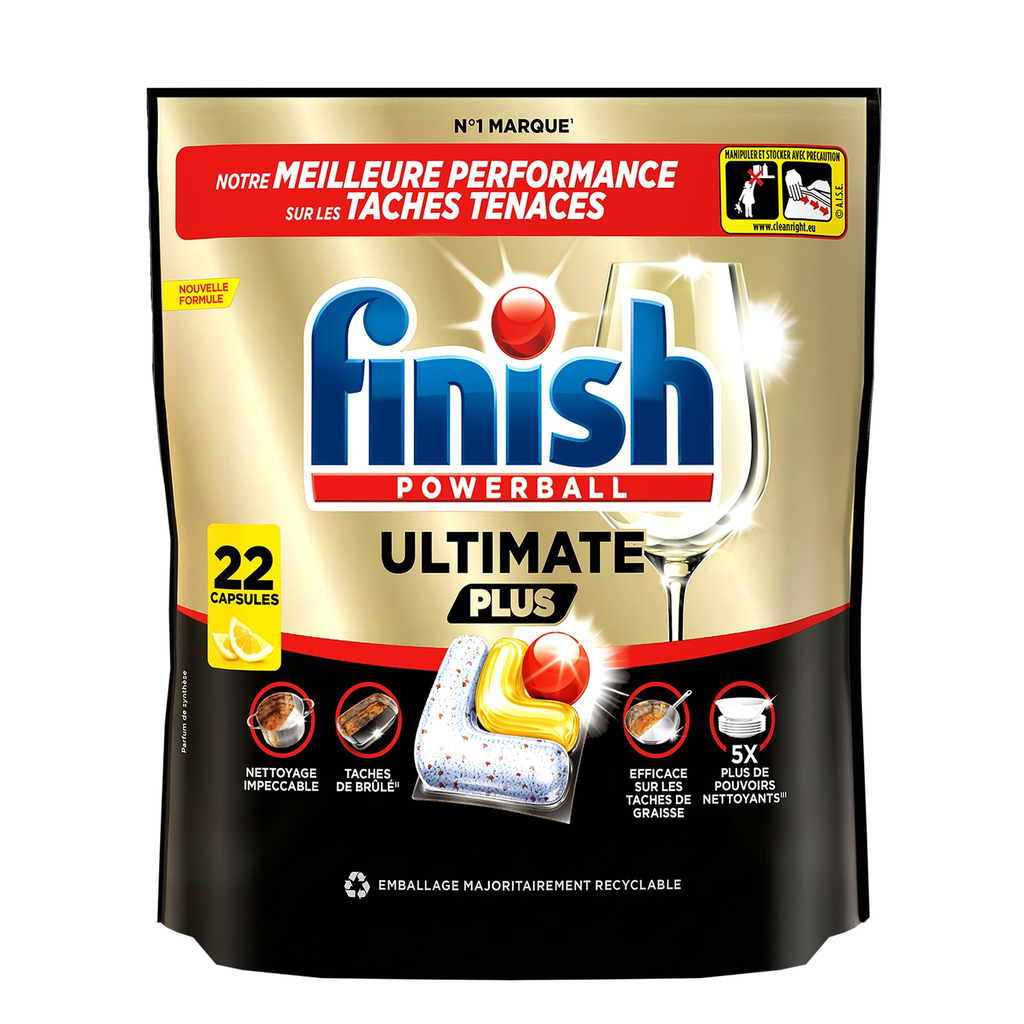 FINISH Ultimate Plus Limão Tudo em 1 22 lavagens 268 g