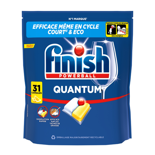[3665468403632] FINISH Quantum cápsulas lavavajillas limón 31 lavados 360 g