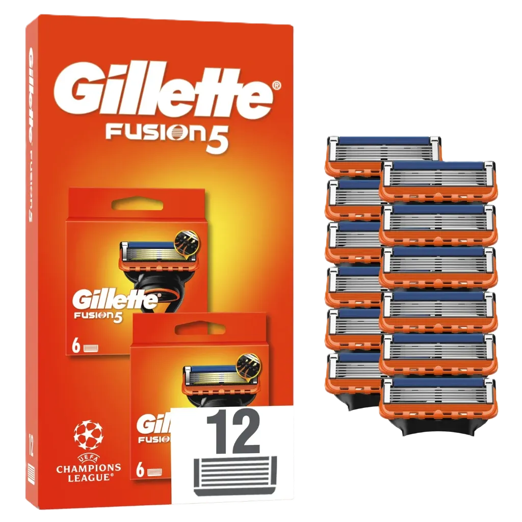 Gillette Lames De Rasoir Pour Homme Fusion 5 Lot De 2 Paquets De 6 Lames De Rasoir