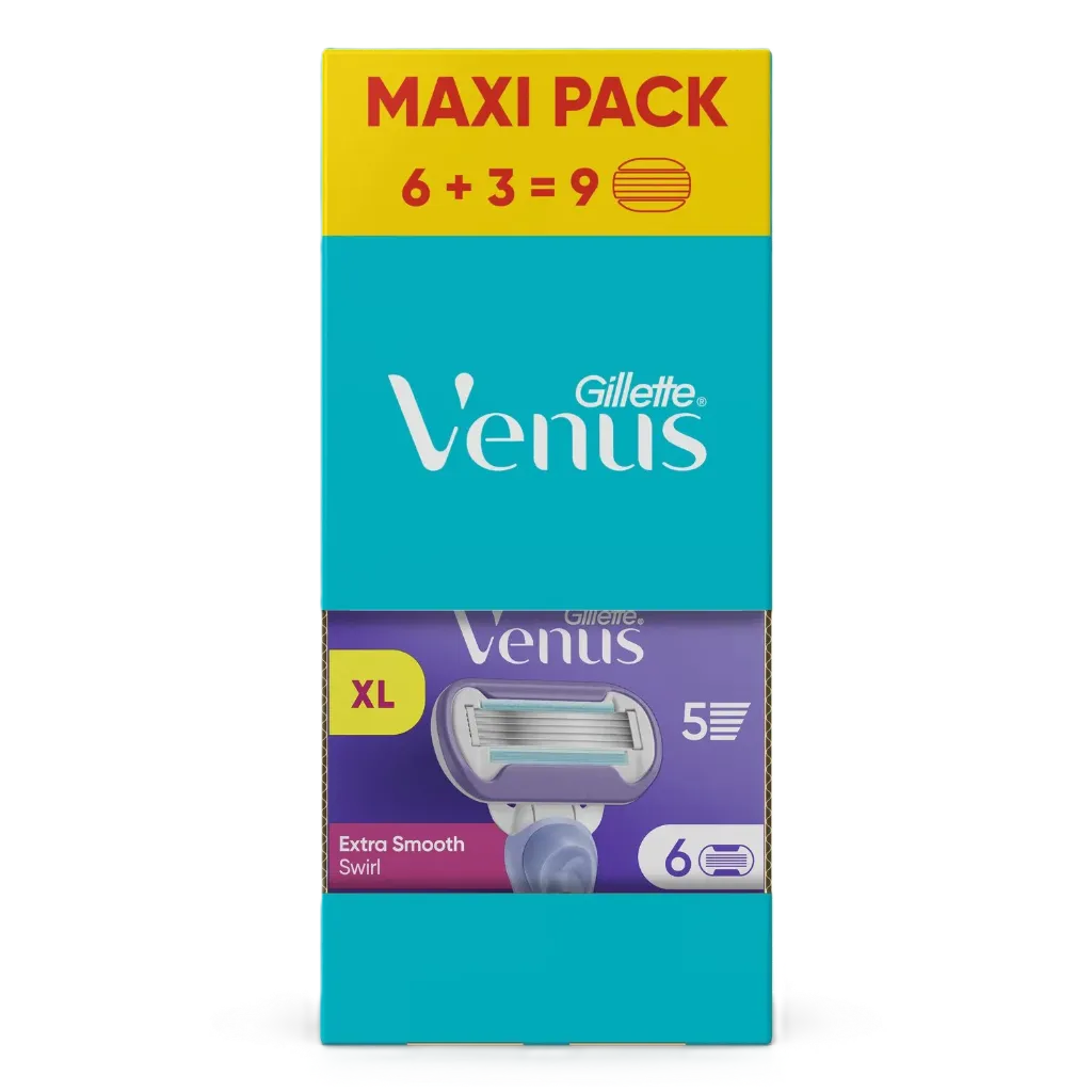 Gillette Lames De Rasoir Pour Femme Extra Smooth Swirl Venus Lot De 9 Recharges