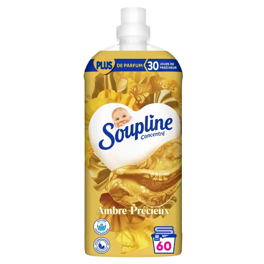 Soupline Adoucissant Concentré Ultra Ambre Précieux Bidon De 1,26L